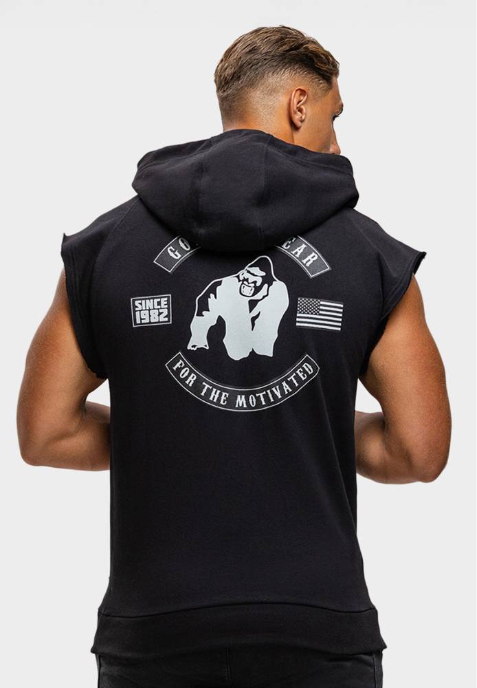 Gorilla Wear Huntley Hoodie Sans Manches - Noir