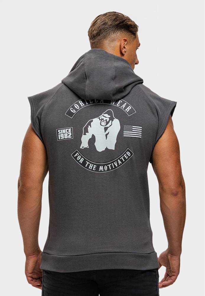 Gorilla Wear Huntley Hoodie Sans Manches - Gris