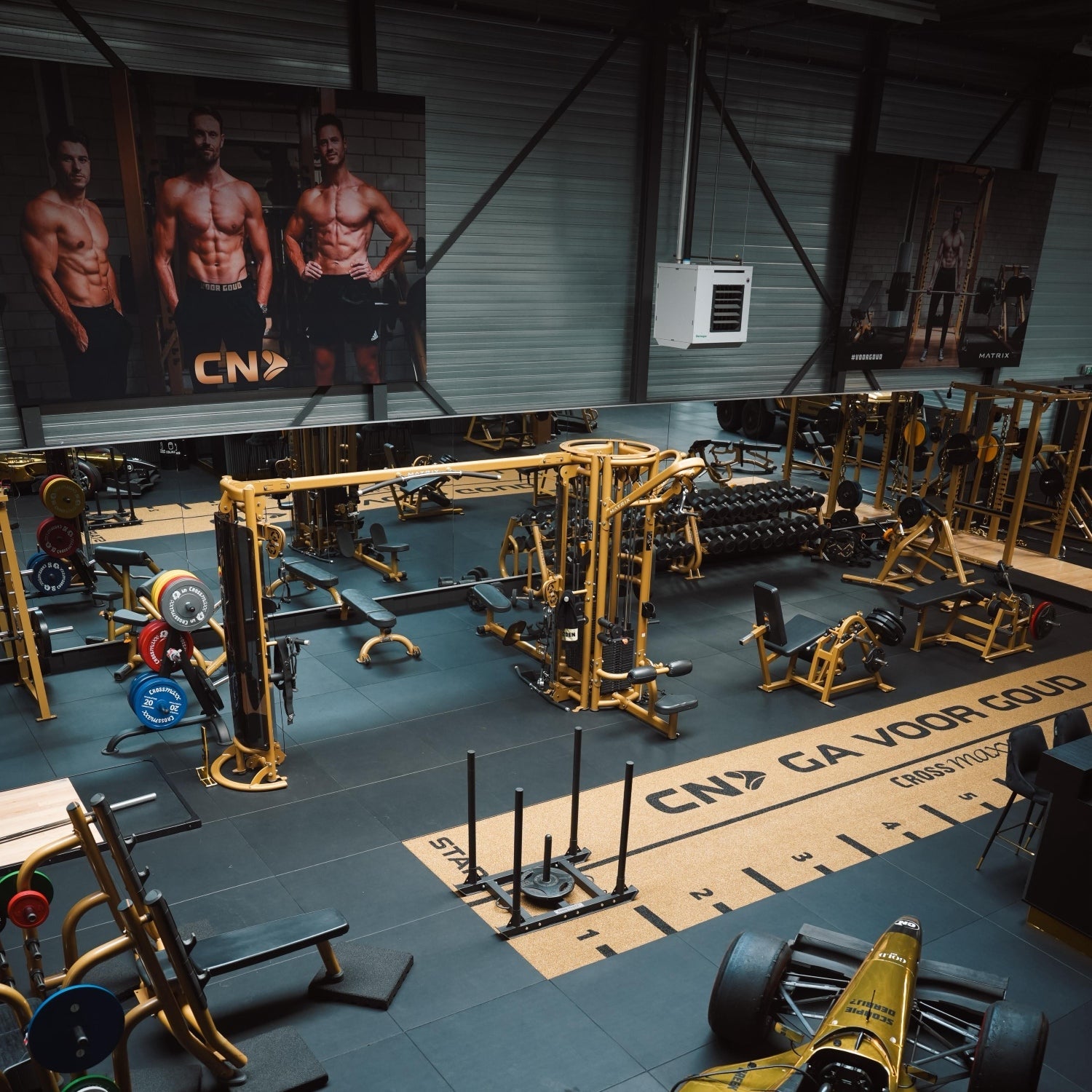 Flow Fitness Rubberen Tegel met Waterdichte SBR-laag - 100 x 100 cm