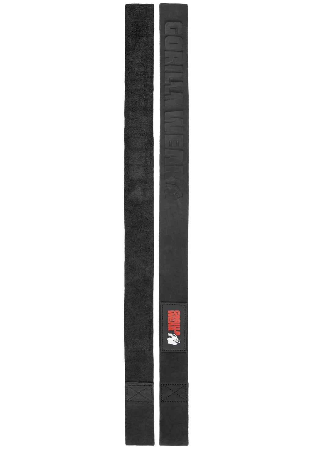 Gorilla Wear Leather Lifting Straps - Noir