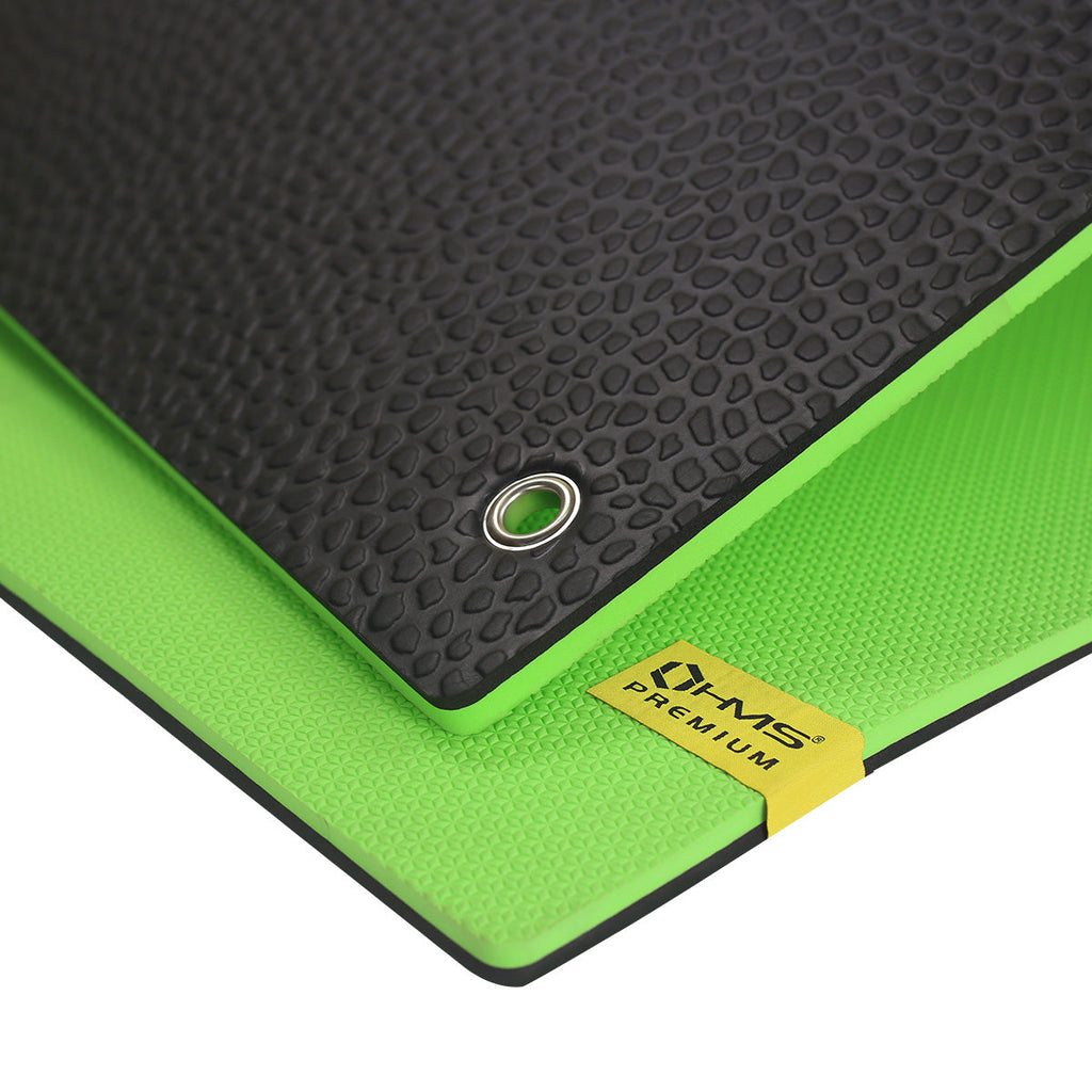 HMS Tapis de Fitness - Vert/Noir - 15 mm