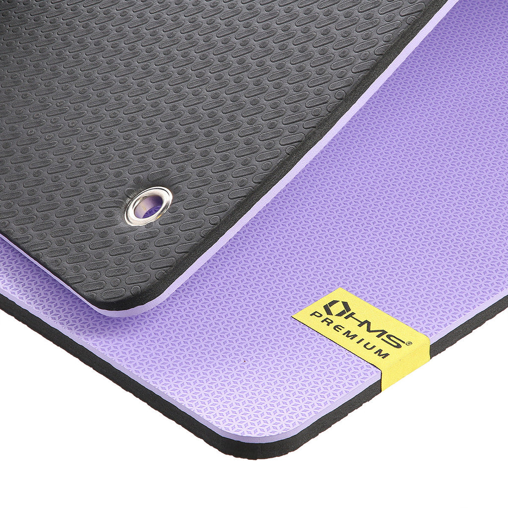 HMS Tapis de Fitness - Lilas/Noir - 15 mm