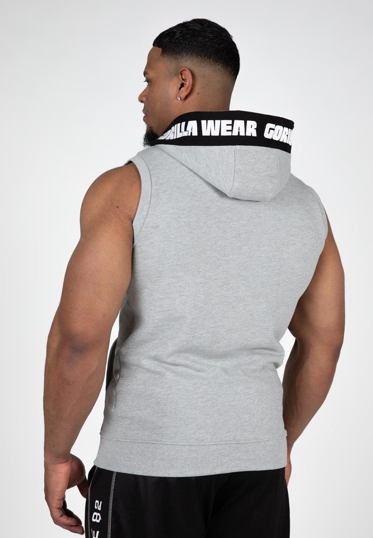 Gorilla Wear Sweat à capuche zippé Milwaukee S/L - Gris Chiné