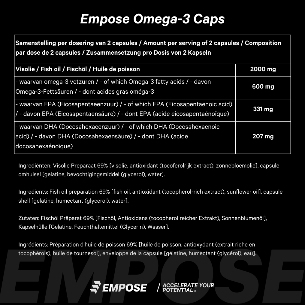 Empose Nutrition Omega-3 / Fish Oil Caps - Acides gras essentiels - 120 Caps
