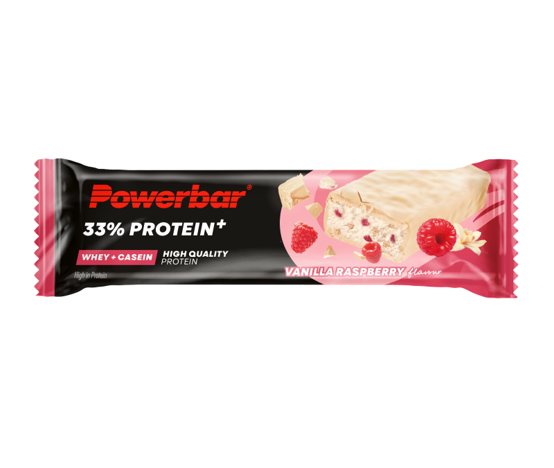 Powerbar 33% Protein+ Bar - 10 x 90 gr - Vanilla Raspberry