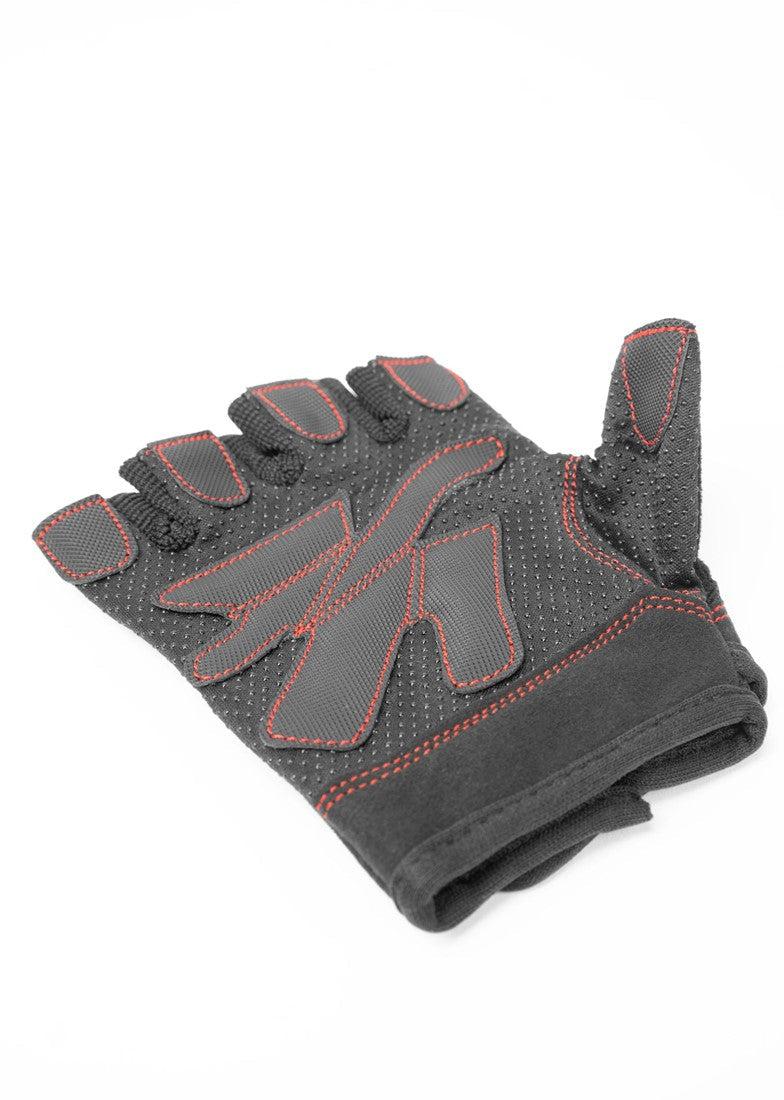 Gorilla Wear Women's Fitness Gloves - Noir/Rouge Stitched