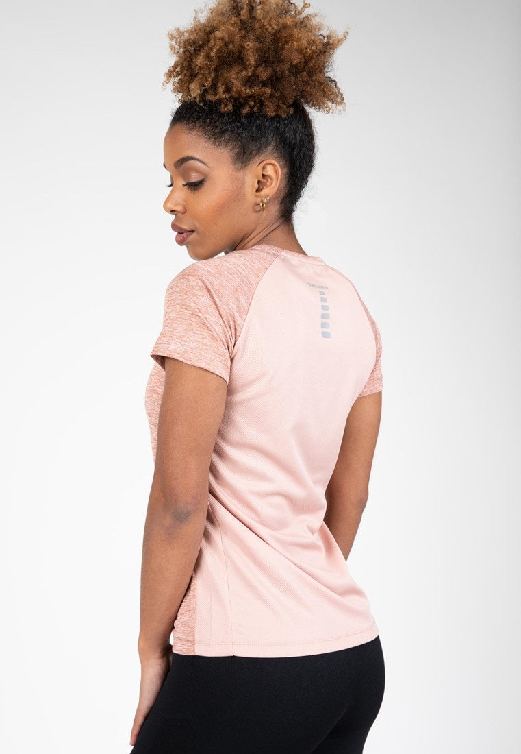 Gorilla Wear Monetta Performance T-Shirt - Salmon Rose
