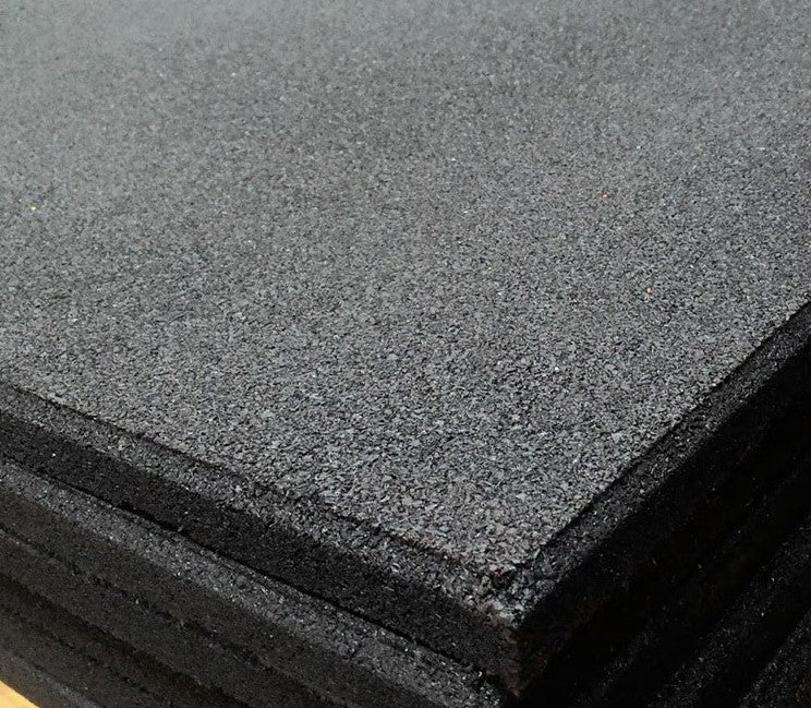 Bos Rubber Sol en Caoutchouc Ecoline - 100 x 100 x 2 cm - Noir