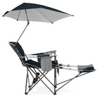 Sport-Brella Verstelbare Campingstoel - Visstoel - Strandstoel met Parasol - Blauw