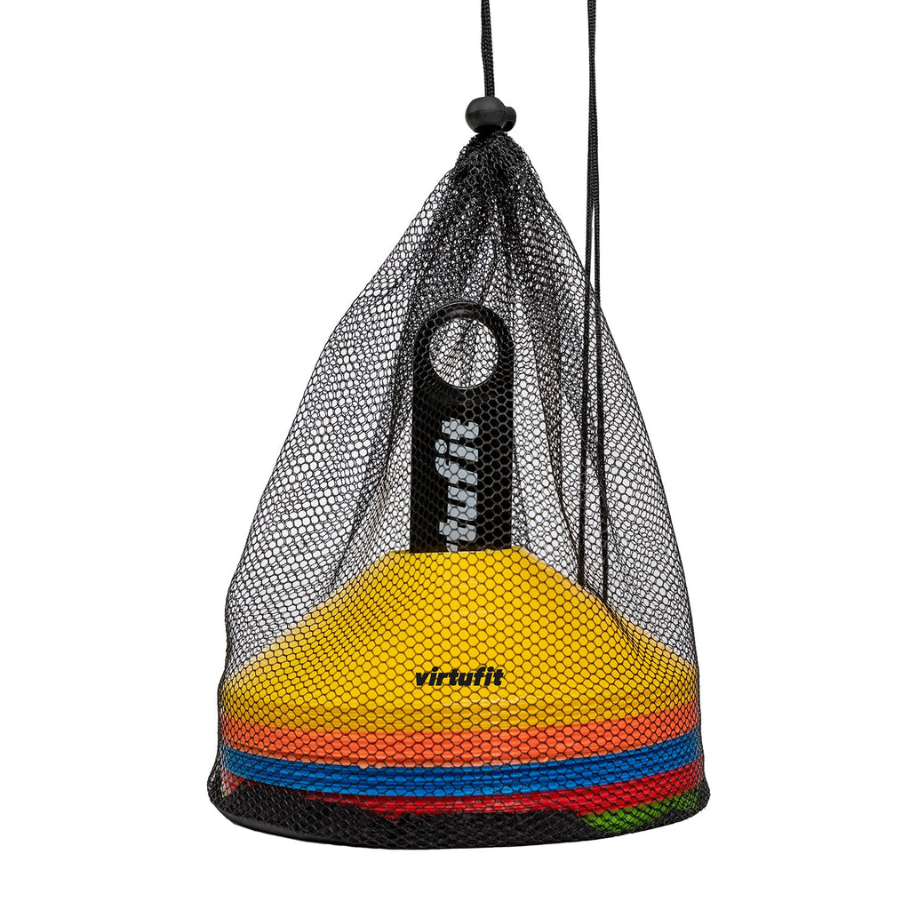 Chapeaux d'entraînement VirtuFit avec support - Pions - 50 Pièces - Filet de transport inclus - Tweedekans