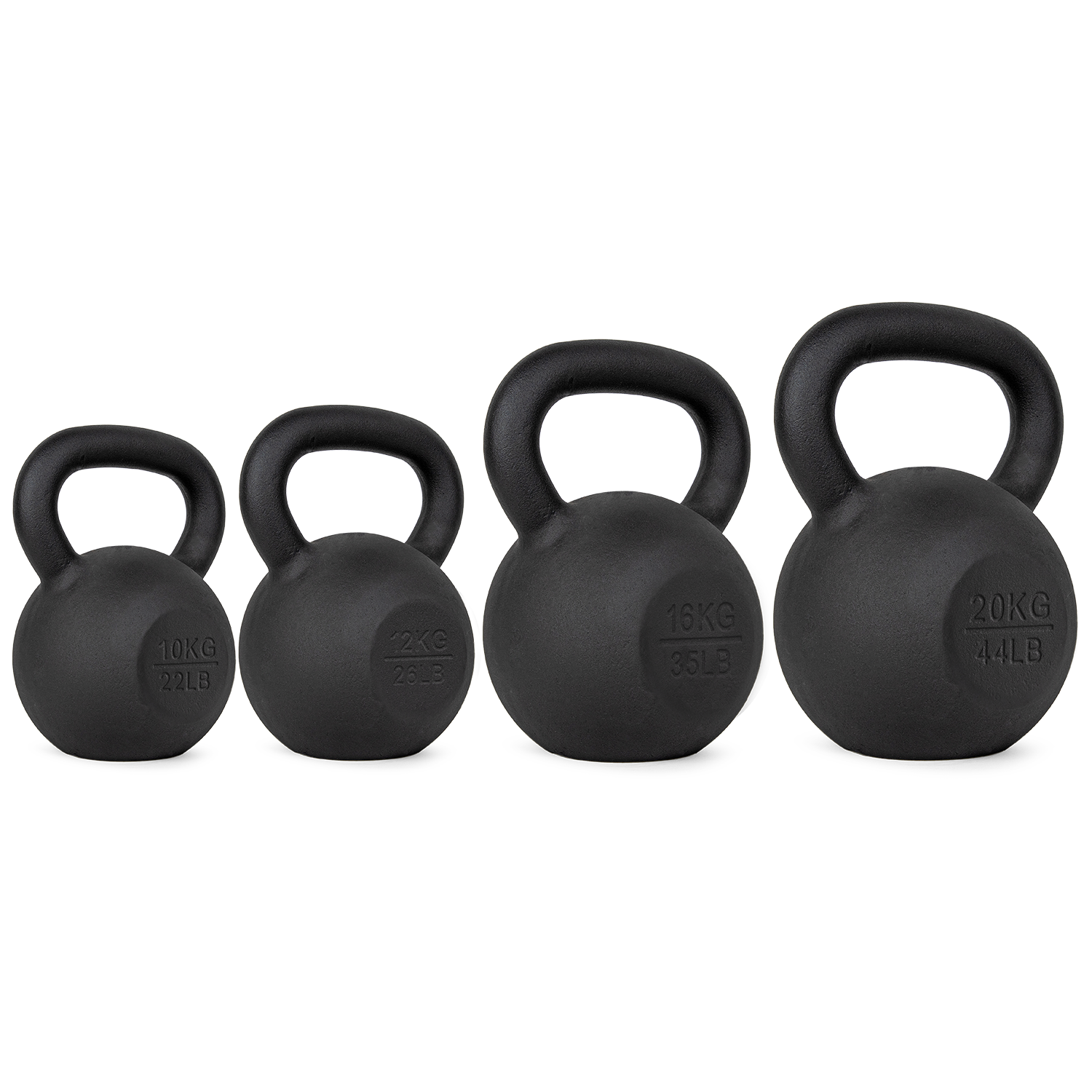 VirtuFit Kettlebell Set Cast iron 10-12-16-20 kg