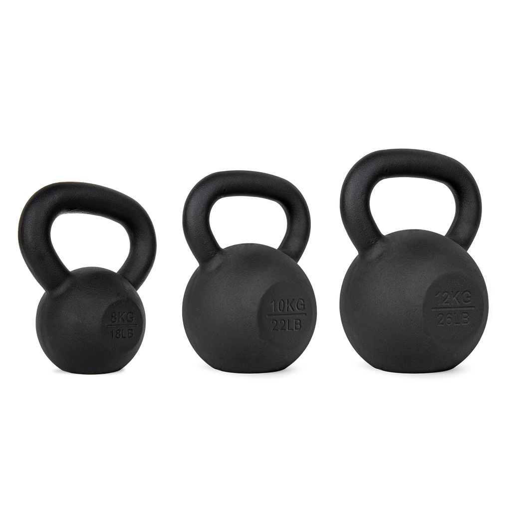 VirtuFit Kettlebell Set Cast iron 8-10-12 kg