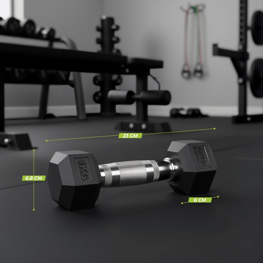 VirtuFit Hexa Dumbbell Pro - 1 kg - Per Stuk - Tweedekans