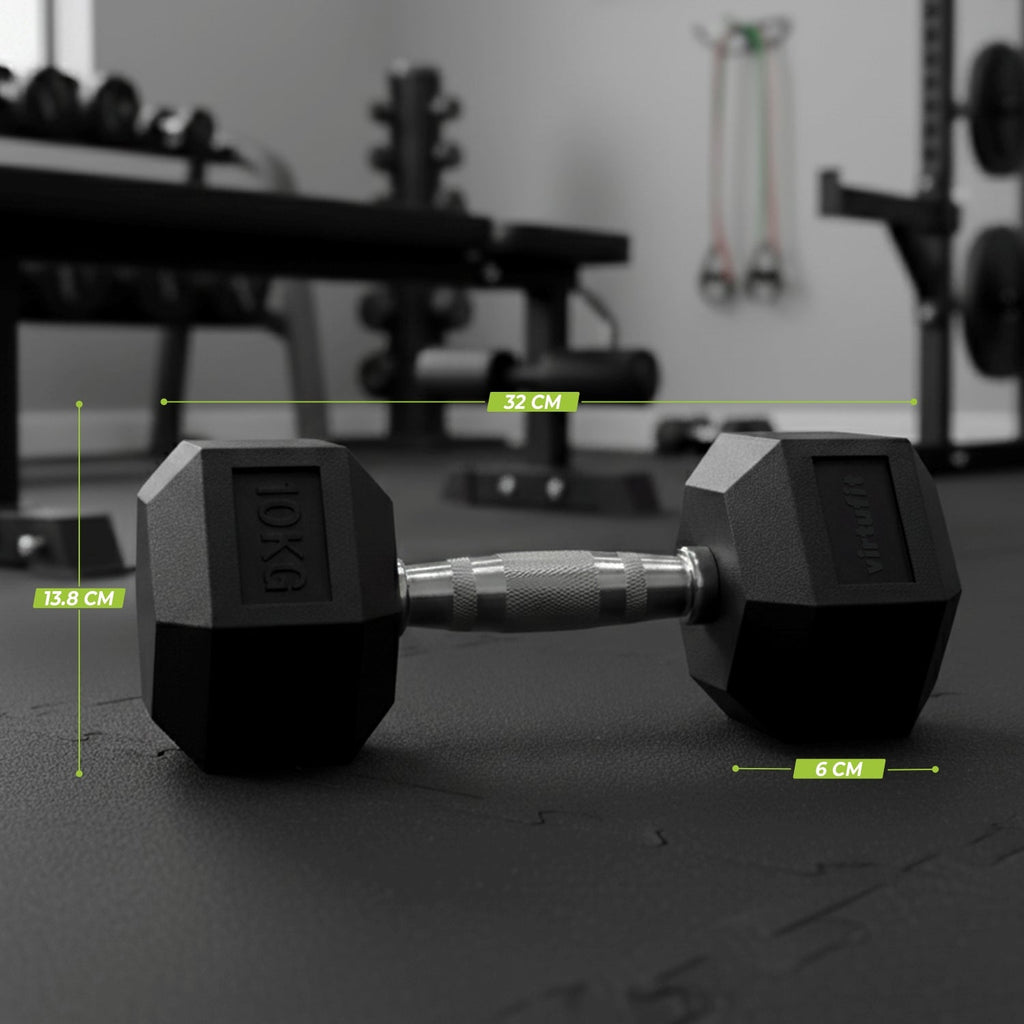 VirtuFit Hexa Dumbbell Pro - 10 kg - Per Stuk