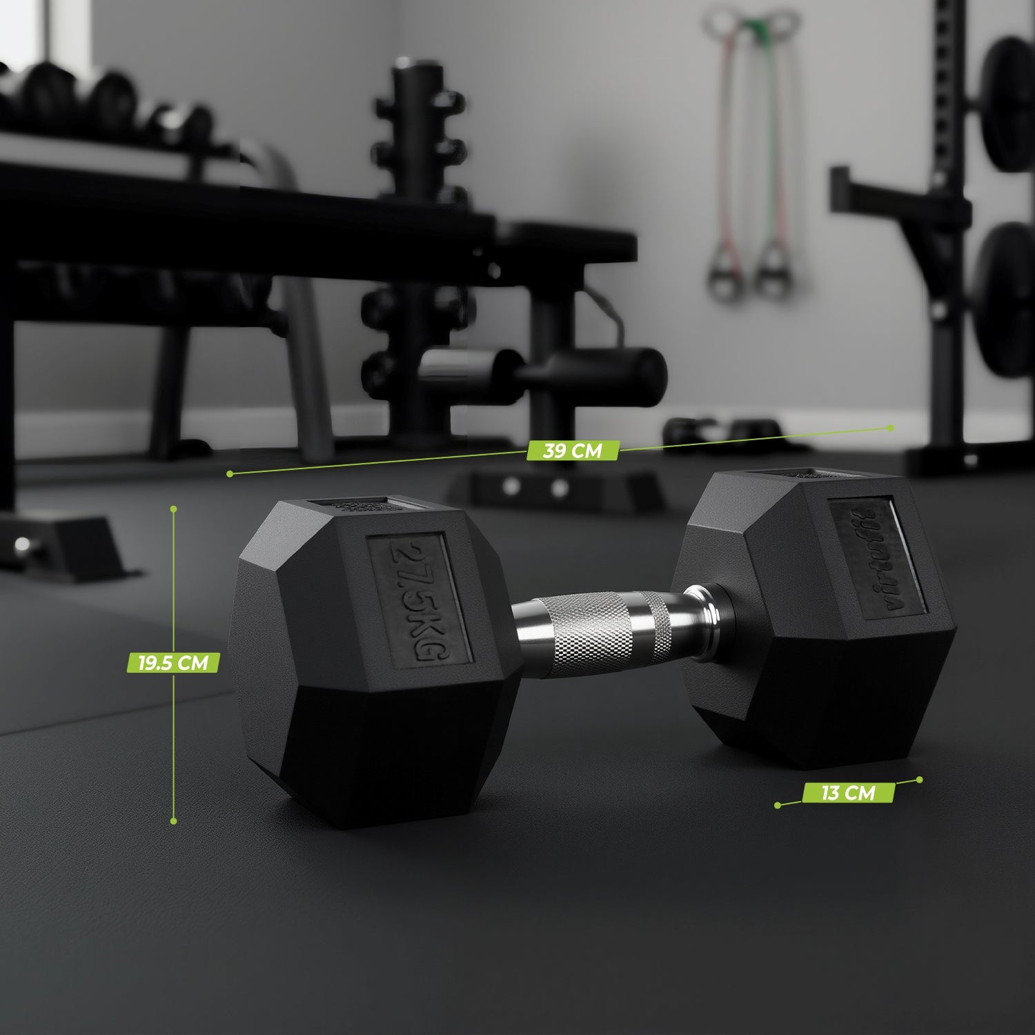 VirtuFit Hexa Dumbbell Pro - 27,5 kg - Per Stuk
