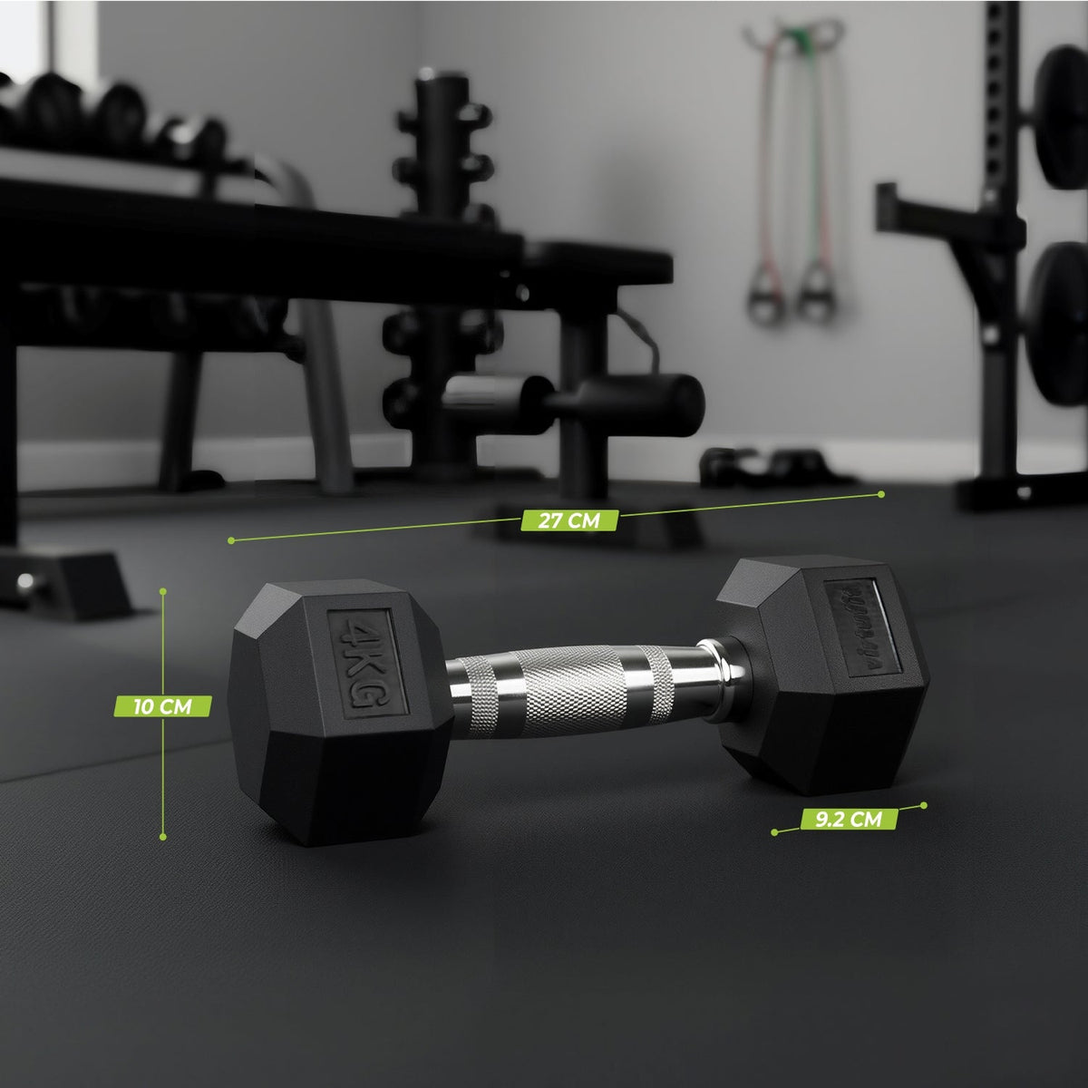 VirtuFit Hexa Dumbbell Pro - 4 kg - Per Stuk - Tweedekans