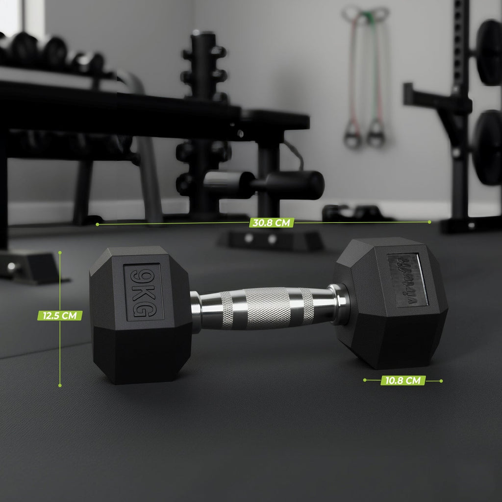 VirtuFit Hexa Dumbbell Pro Set - 2 x 9 kg