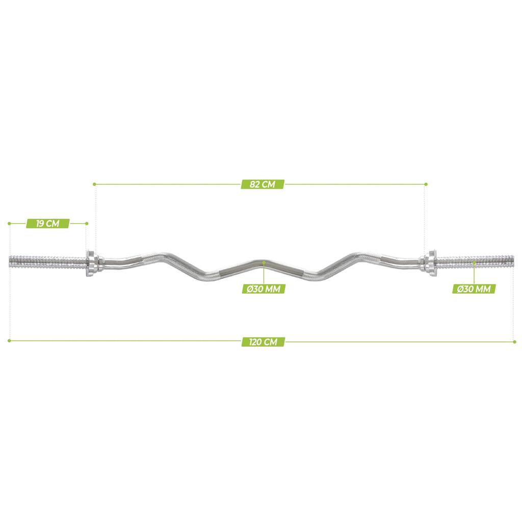 VirtuFit Curl bar - EZ Halter bar - 120 cm - Vis - 30 mm