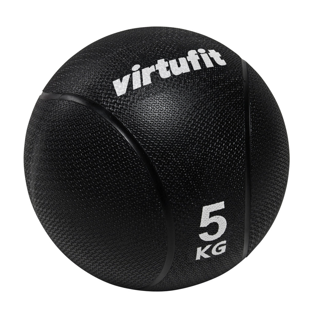 VirtuFit Medicine Ball Pro - Medicine Ball - 5 kg - Caoutchouc - Noir