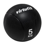 VirtuFit Medicine Ball Pro - Medicine Ball - 5 kg - Caoutchouc - Noir