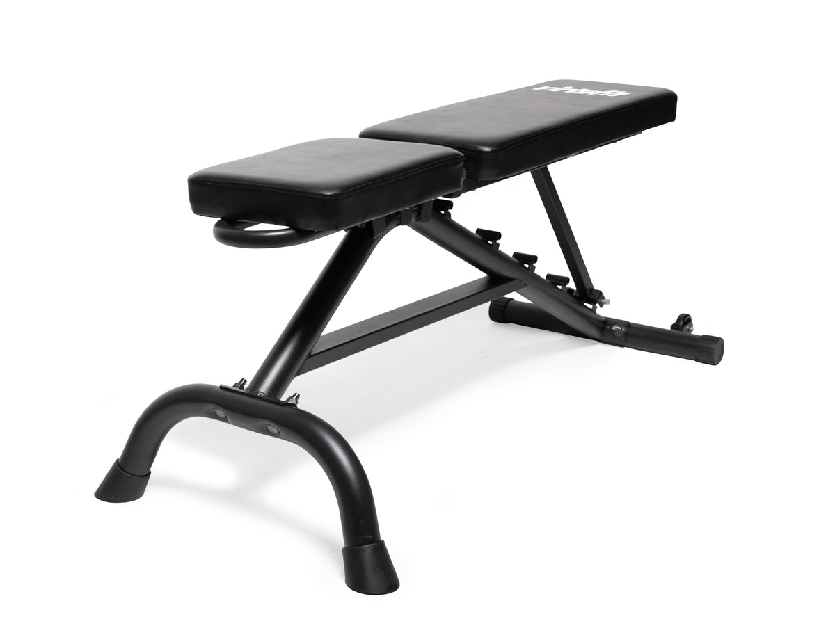 Banc de musculation multifonction VirtuFit - Set Haltères/Barre Pro - 60,5 kg - Vinyle - Tweedekans