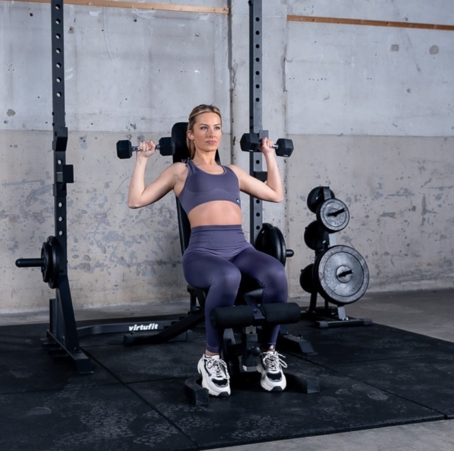 VirtuFit Verstelbare Fitnessbank Pro - Zwart - Tweedekans