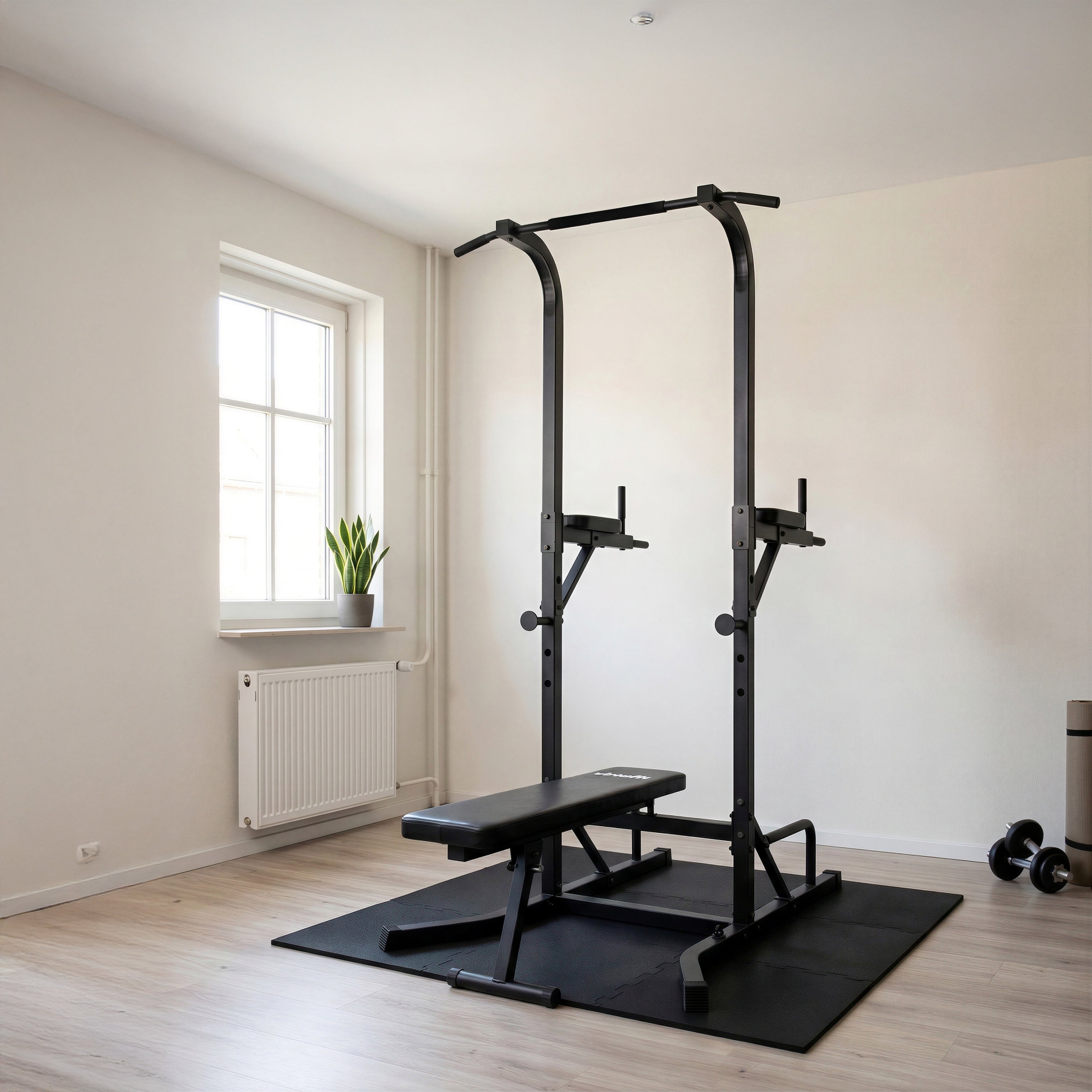 Virtufit Power Tower Deluxe avec banc d'exercice