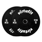 VirtuFit Bumper Plate - Plaque de poids olympique en caoutchouc - 50 mm - set 2 x 5 kg