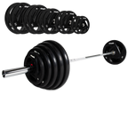 VirtuFit - Jeu d'haltères olympiques en caoutchouc - 170 kg