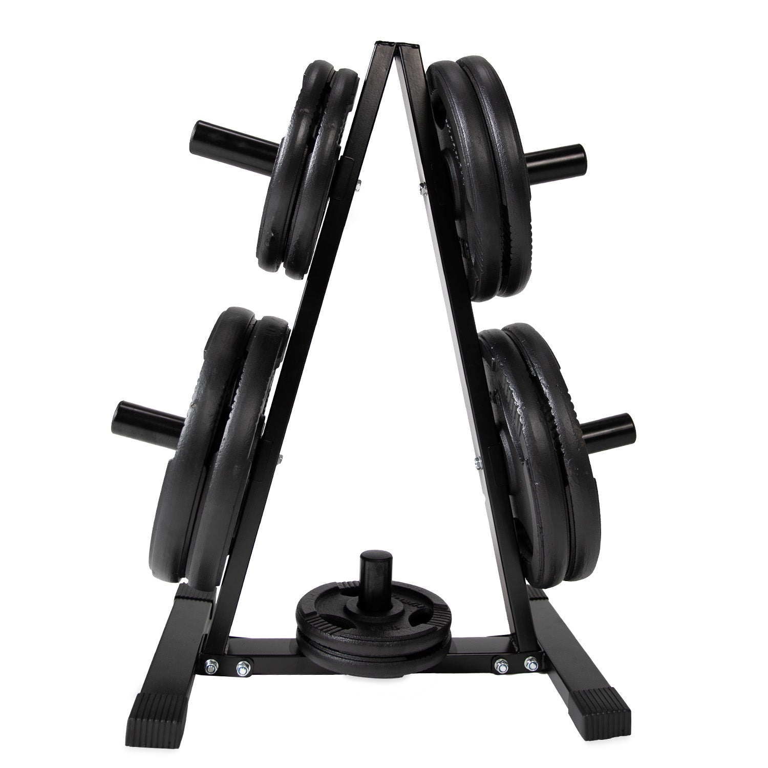 VirtuFit Support de stockage de plaques de poids + plaques de poids en fonte - 150 kg