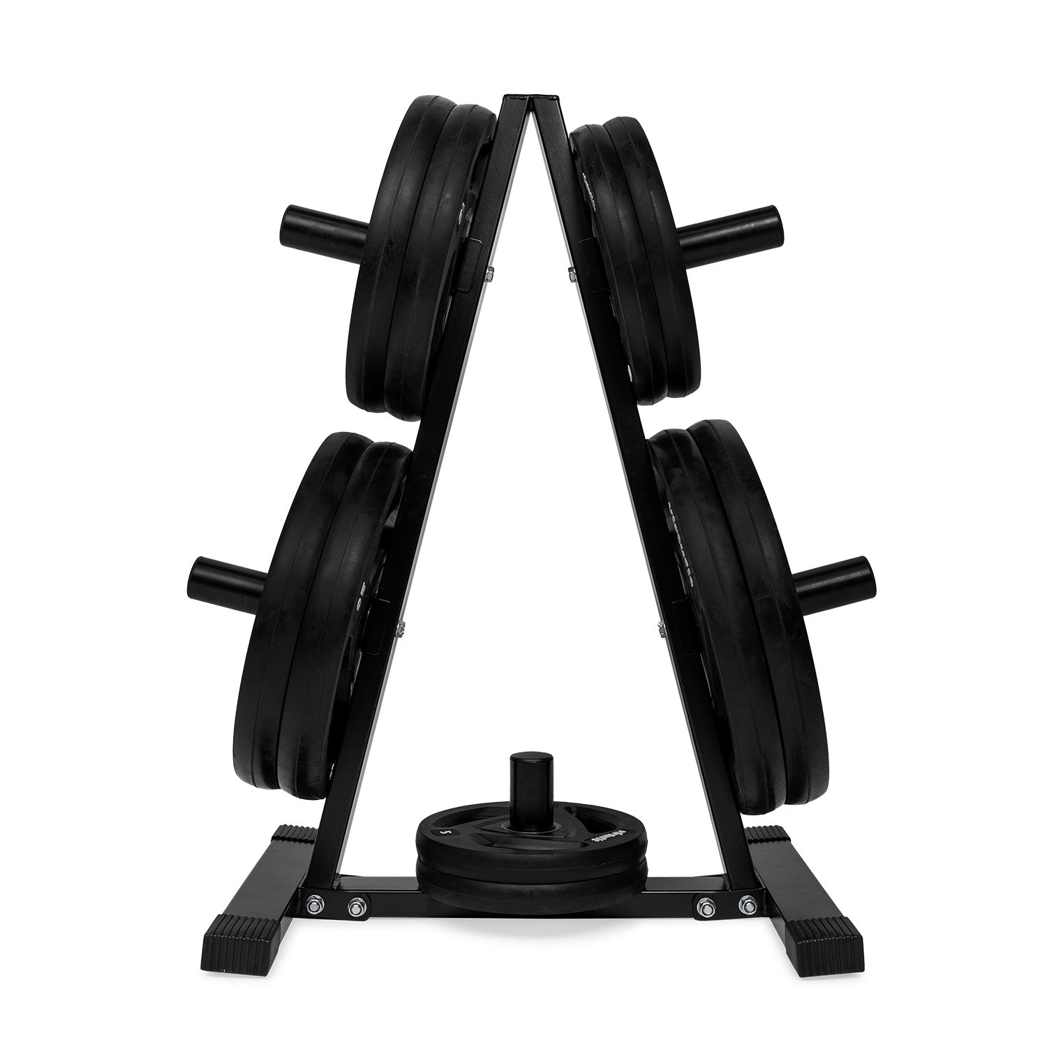 VirtuFit Support de stockage de plaques de poids + plaque de poids en caoutchouc - 150 kg