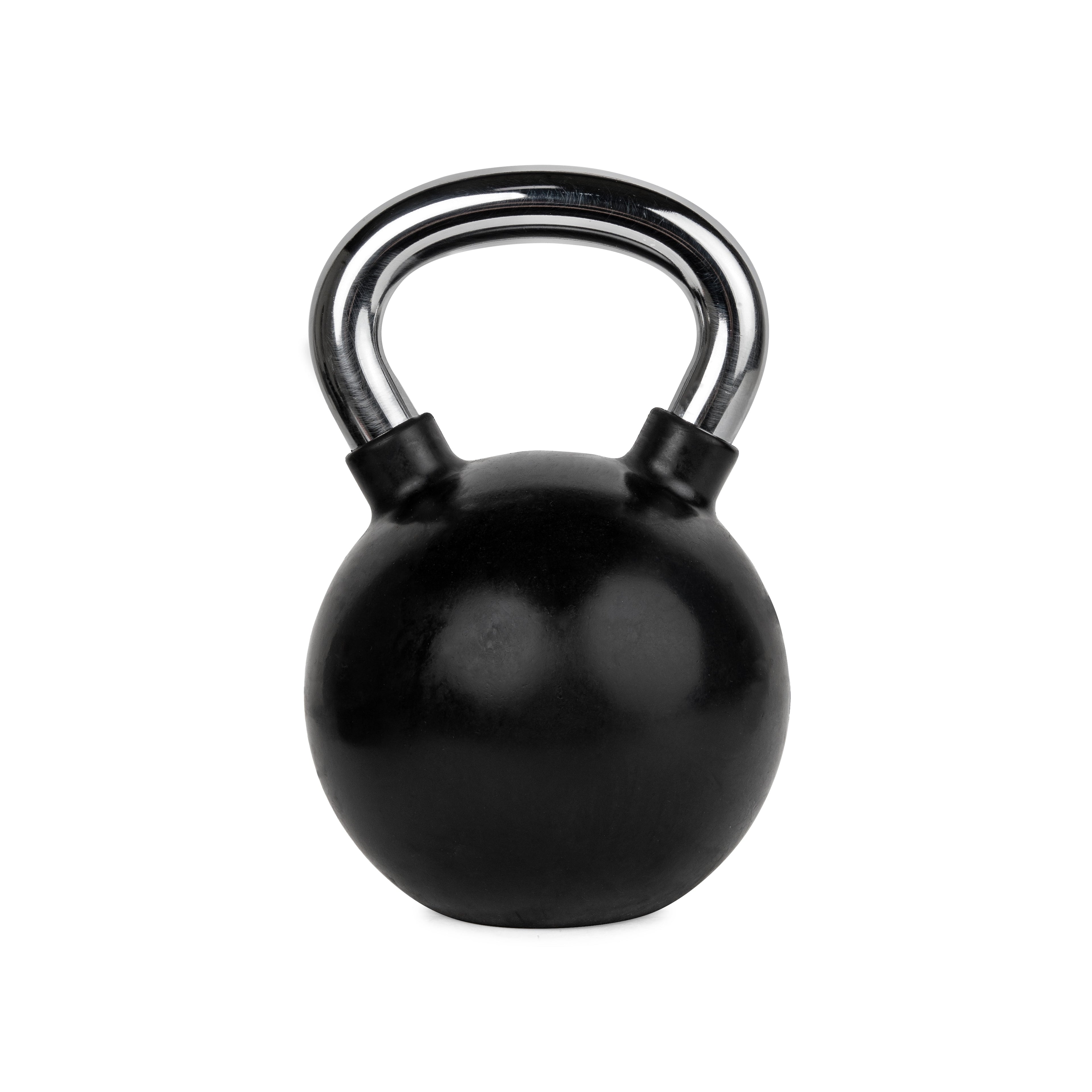 VirtuFit Kettlebell - Rubber/Chroom - 28 kg - Afhaal Deal