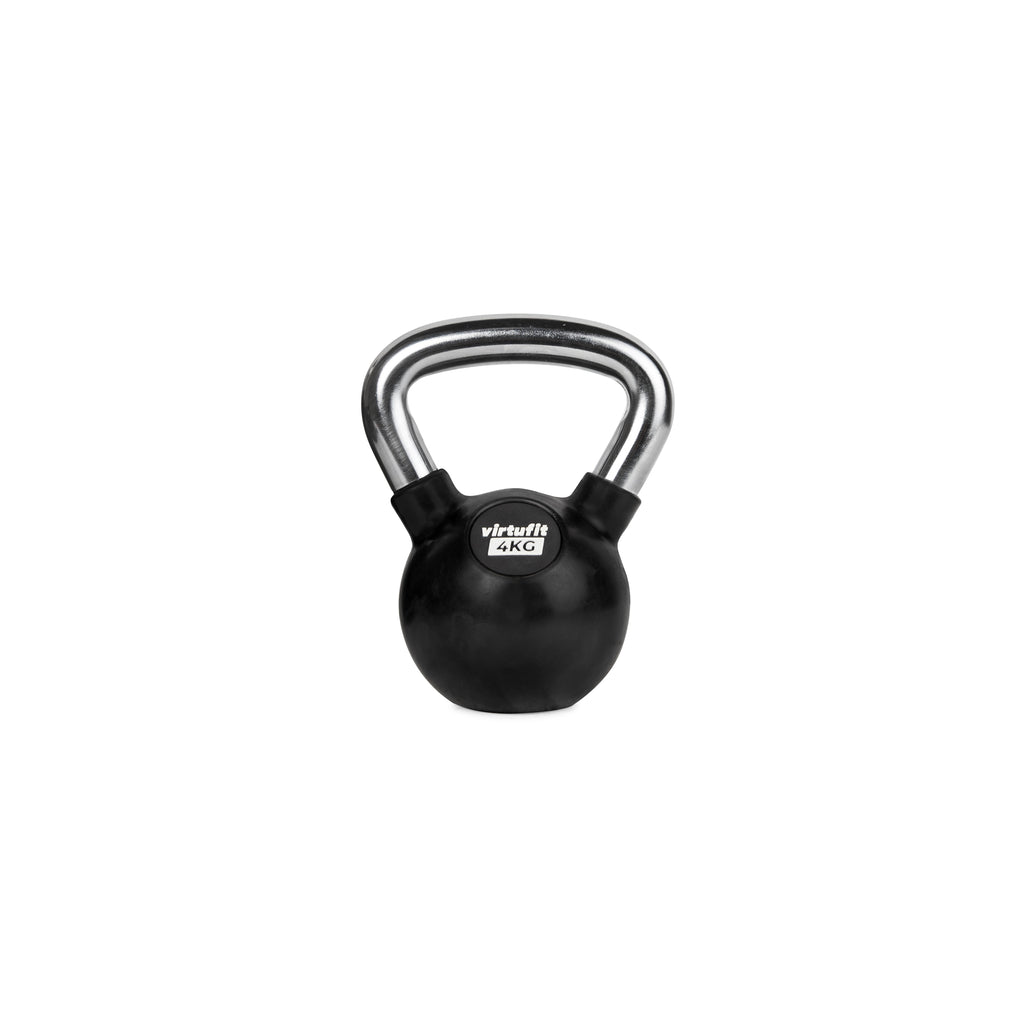 VirtuFit Kettlebell Pro - Caoutchouc - 4 kg - Tweedekans