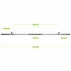 VirtuFit Halterstang - 200 cm - Veerclipsluiting - 30 mm - Tweedekans