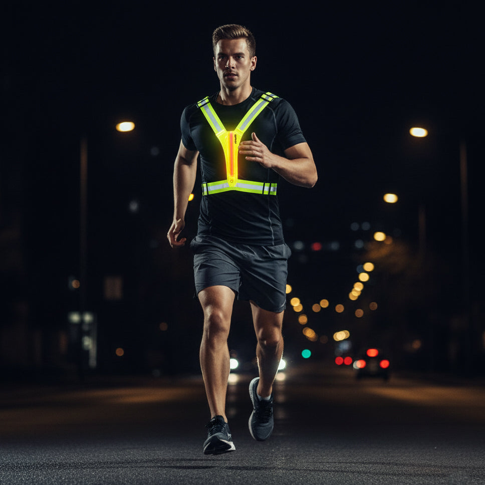 Gilet de Sécurité Réfléchissant VirtuFit avec LED – Éclairage pour la Course - Tweedekans