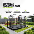 VirtuFit Premium Inground Trampoline avec Filet de Sécurité - Noir - 244 x 366 cm - Tweedekans