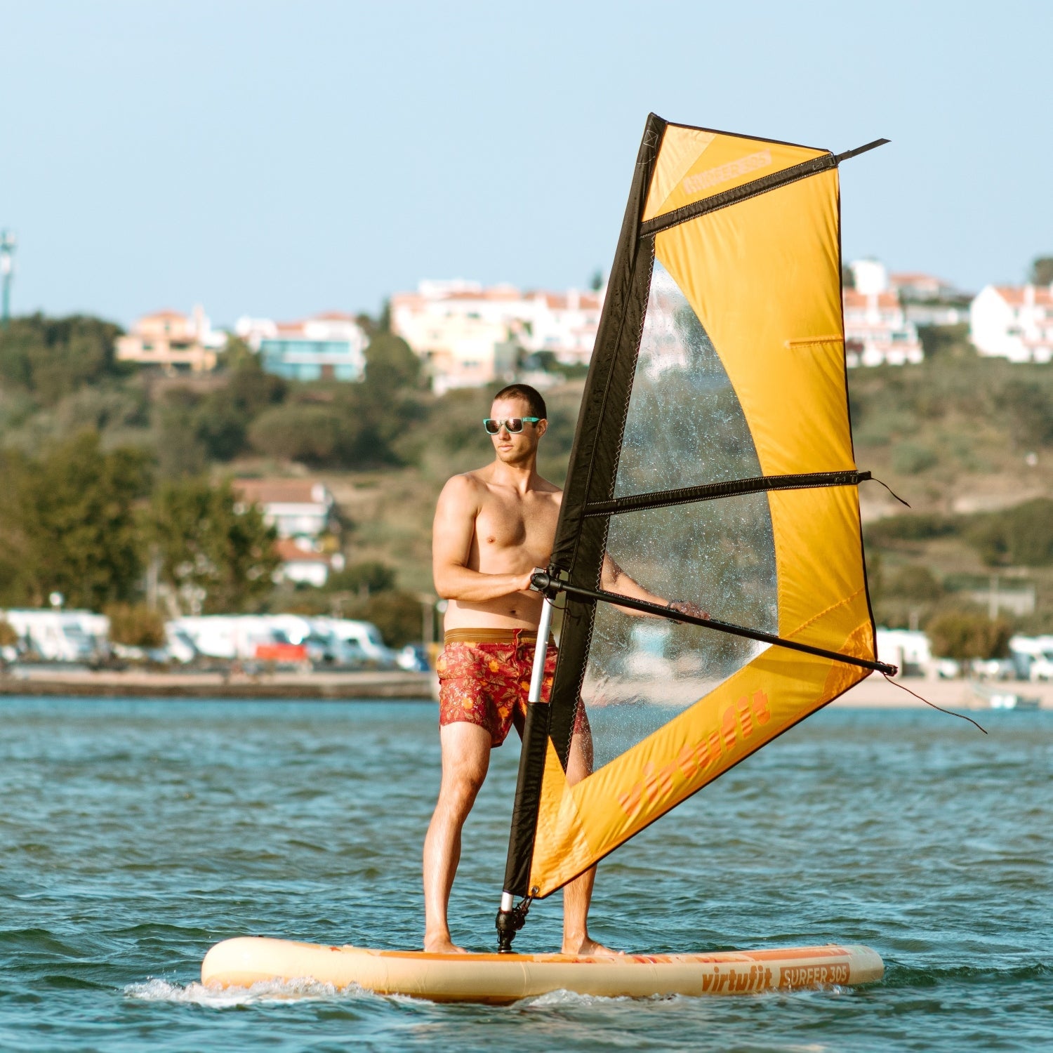 Virtufit Supboard Surfer 305 - Zwart - Inclusief Windzeil en accessoires - Tweedekans