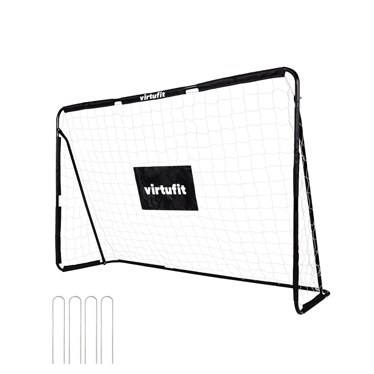 VirtuFit But de Football - Cage de Foot - 120 x 80 cm avec Mur Cible - Deuxième Chance