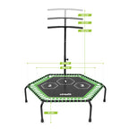 VirtuFit Fitness Trampoline Pro met Handvat - Zwart - 127 cm