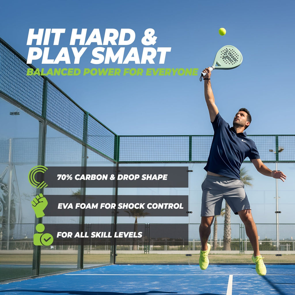 VirtuFit Hybrid Padel Racket - Mint Green