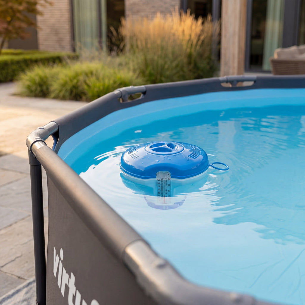 VirtuFit Flotteur à Chlore pour Piscine avec Thermomètre - Tweedekans