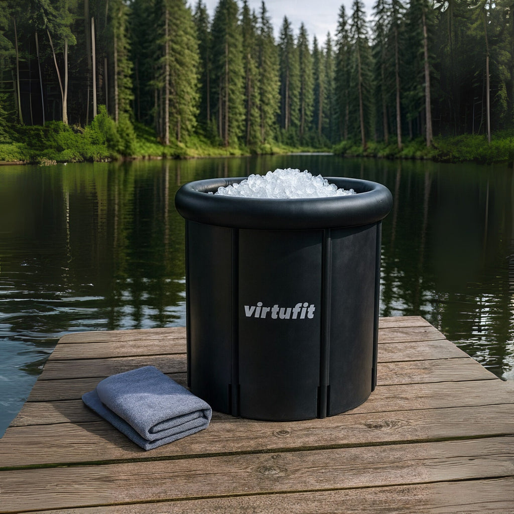 VirtuFit Bain de glace XXL - 375 litres - Anthracite - Accessoires inclus - Tweedekans