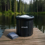 VirtuFit Bain de glace XXL - 375 litres - Anthracite - Accessoires inclus - Tweedekans
