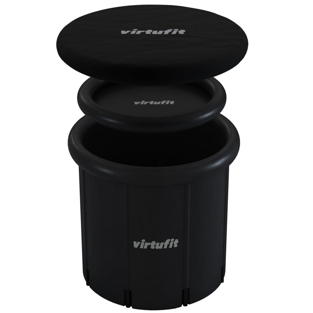 VirtuFit Bain de glace XXL - 375 litres - Anthracite - Accessoires inclus - Deuxième Chance