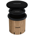 VirtuFit Bain de glace XXL - 375 litres - Aspect Bois - accessoires inclus - Deuxième Chance