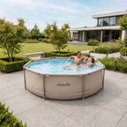 VirtuFit Rond Zwembad - Ø305 x 76 cm - Beige - Inclusief Filterpomp - Tweedekans