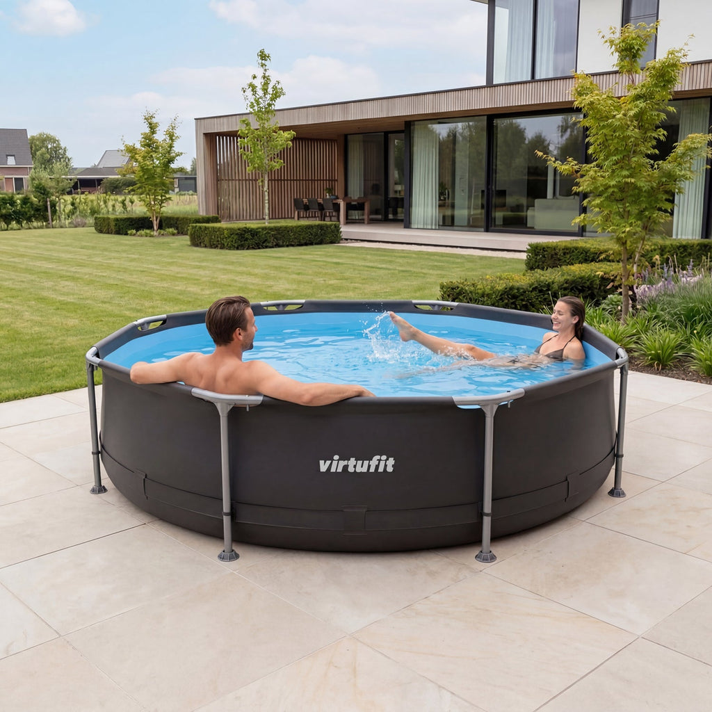 VirtuFit Rond Zwembad - Ø305 x 76 cm - Antraciet - Tweedekans