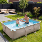 Piscine Rectangulaire VirtuFit - Beige - 300 x 210 x 66 cm - Tweedekans