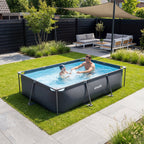 Piscine Rectangulaire VirtuFit - Anthracite - 300 x 210 x 66 cm - Tweedekans