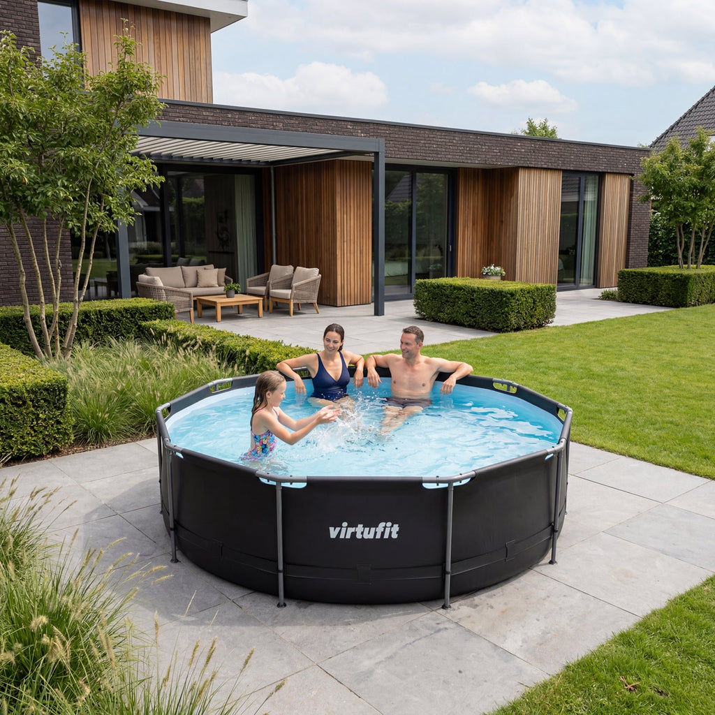 VirtuFit Rond Zwembad - Ø366 x 100 cm - Antraciet